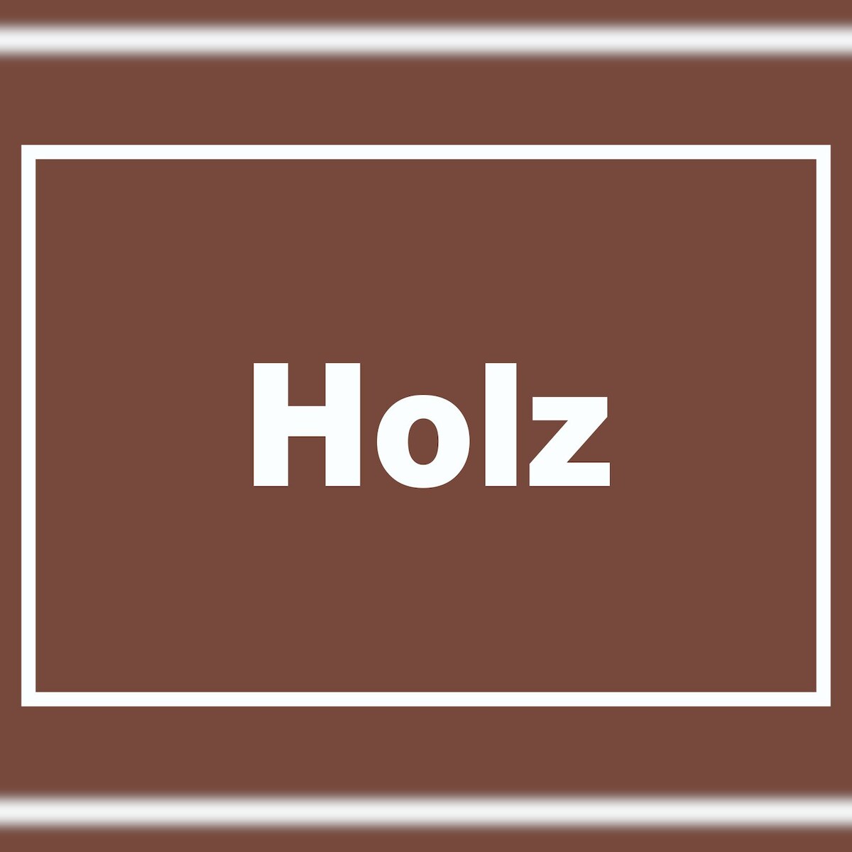 HB-Druck Holz Mülltrennung Schild mit Text waagerecht A6 Rückseite selbstklebend Image