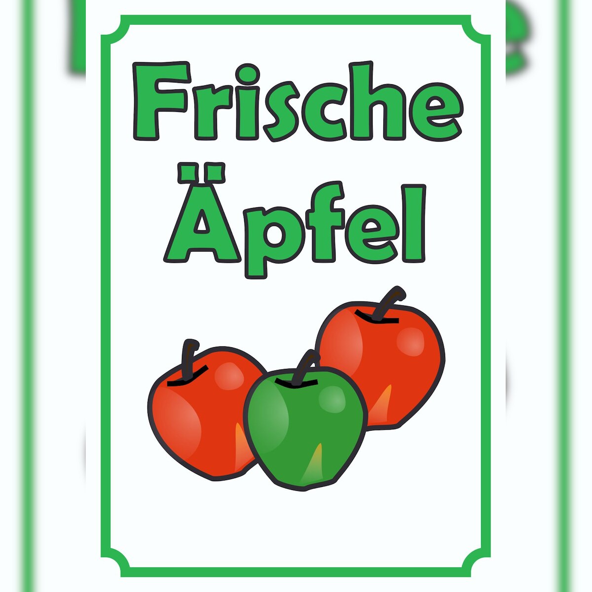 HB-Druck Verkaufsschild Schild Äpfel Hochkant A5 (148x210mm) Image