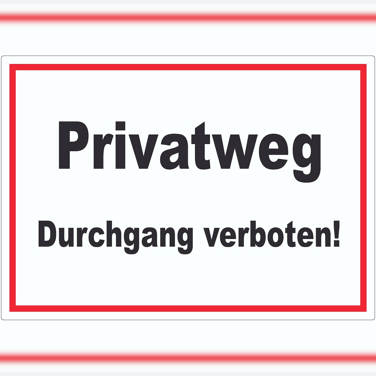 HB-Druck Privatweg Durchgang verboten Text Aufkleber A3 (297x420mm) Image