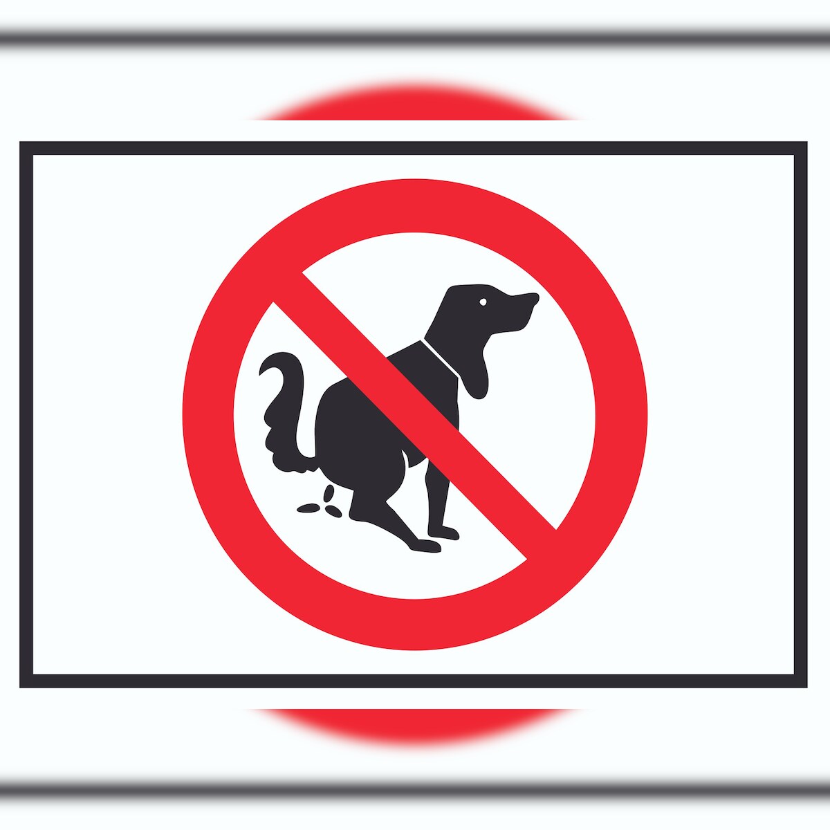HB-Druck Hier ist kein Hundeklo Symbol Schild A0 Rückseite selbstklebend Image