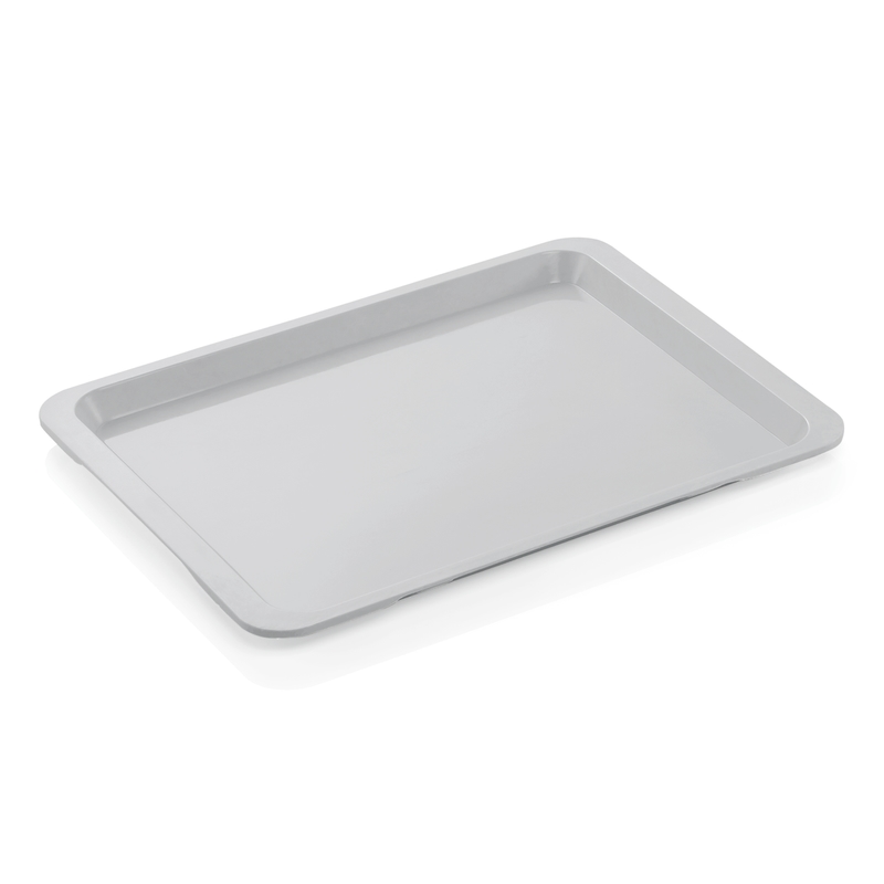 12x WAS Germany Gastro Tablett lichtgrau stapelbar GN 1/2 32,5 x 26,5 cm Serviertablett Polyester Image