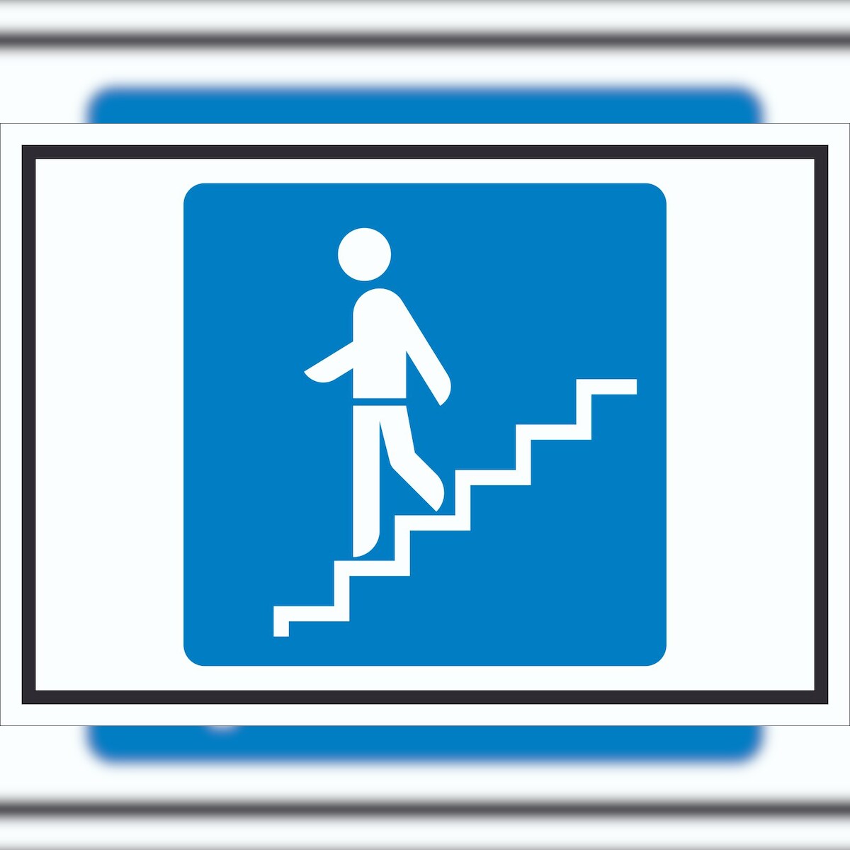 HB-Druck Fußgängerunterführung Symbol Schild A0 Rückseite selbstklebend Image