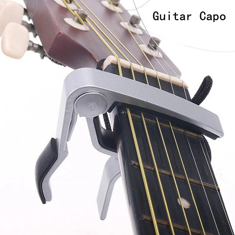 Hochwertiger Aluminium-Legierung Silber Schnellwechsel-Klemmmechanismus für Akustik- und Klassische Gitarren zur Tonhöhenanpassung Image