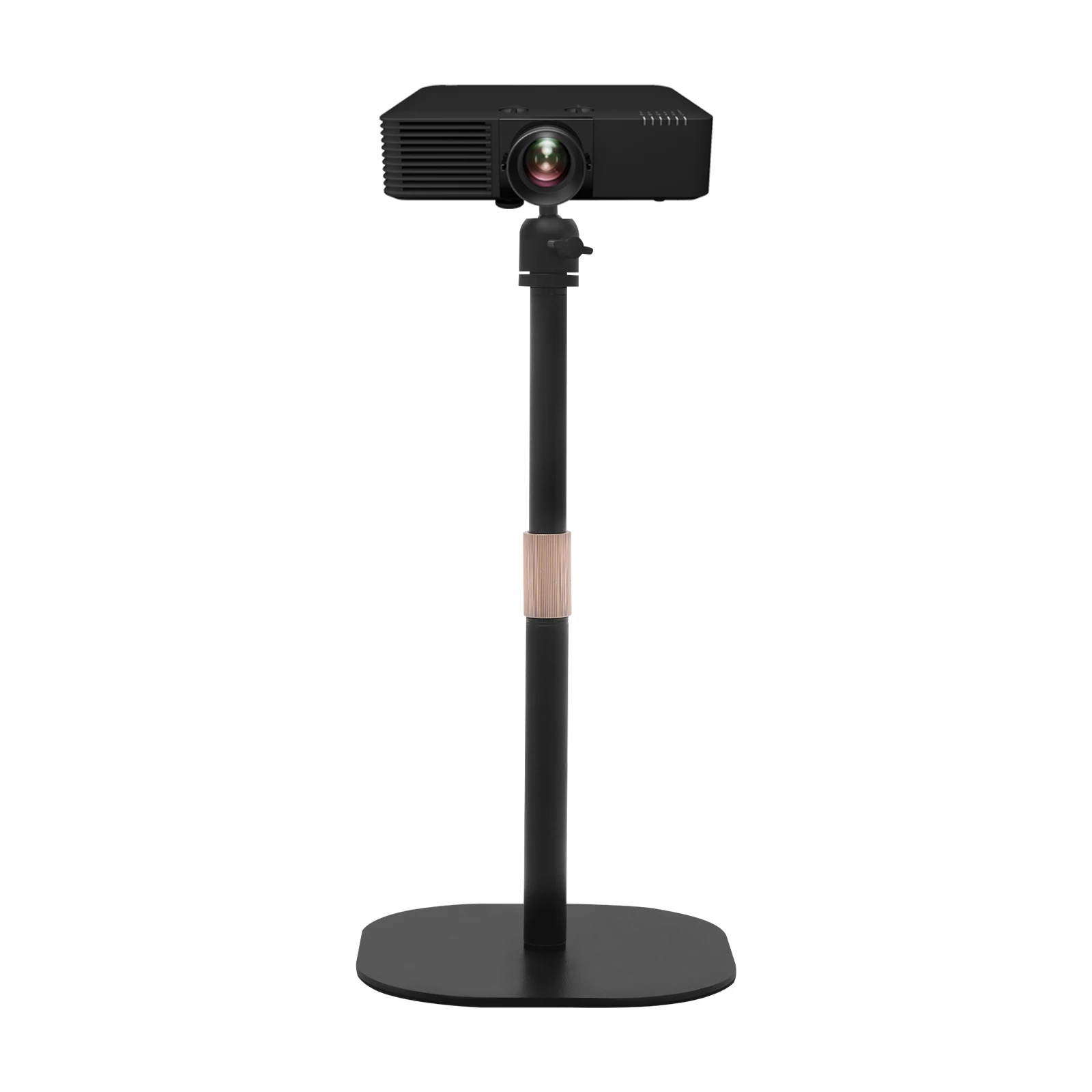 Projektorständer Halter Projektor Stativhalterung 360° ° Dreh- und Neigungskopf, 30–45,5 cm, höhenverstellbare Halterung aus Kohlenstoffstahl für Zuhause Image