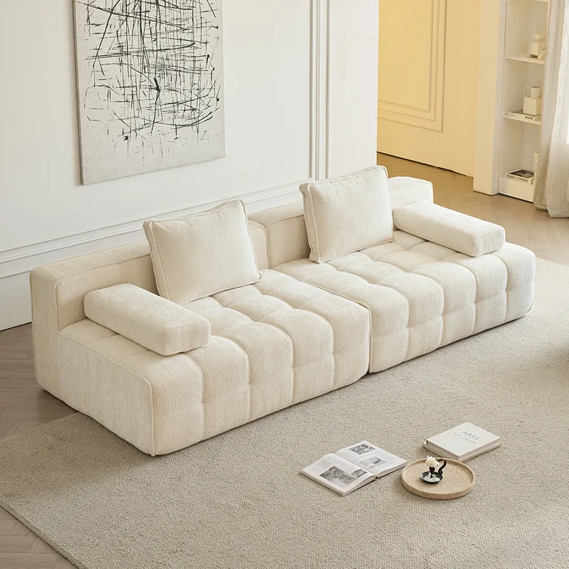 Vakuumkomprimiertes Sofamodul, Kompressions-Sofa-Rollbeutel, vollständig aus Schaumstoff, kleines Apartment-Flanellsofa Image