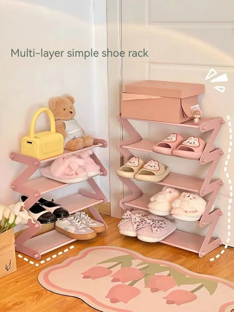 4-stufiges Schuh regal Mehrstufiges faltbares Schuh-Organizer-Rack-Lager regal mit schmalem Schlitz für den Schlafzimmer schrank im Eingangs bereich