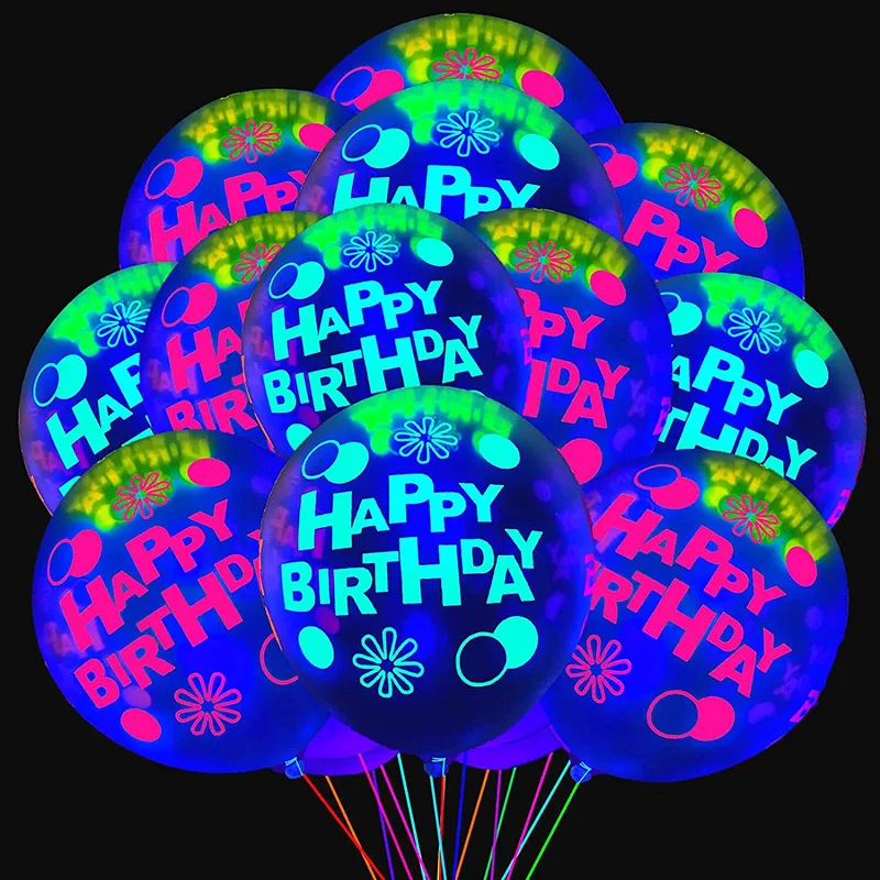 10 Stücke 12 Zoll Fluoreszierende Luftballons Neon Glow Latex Ballons Hochzeit Geburtstag Party Decor Glow Ballon Baby Dusche Kinder Geschenke Image