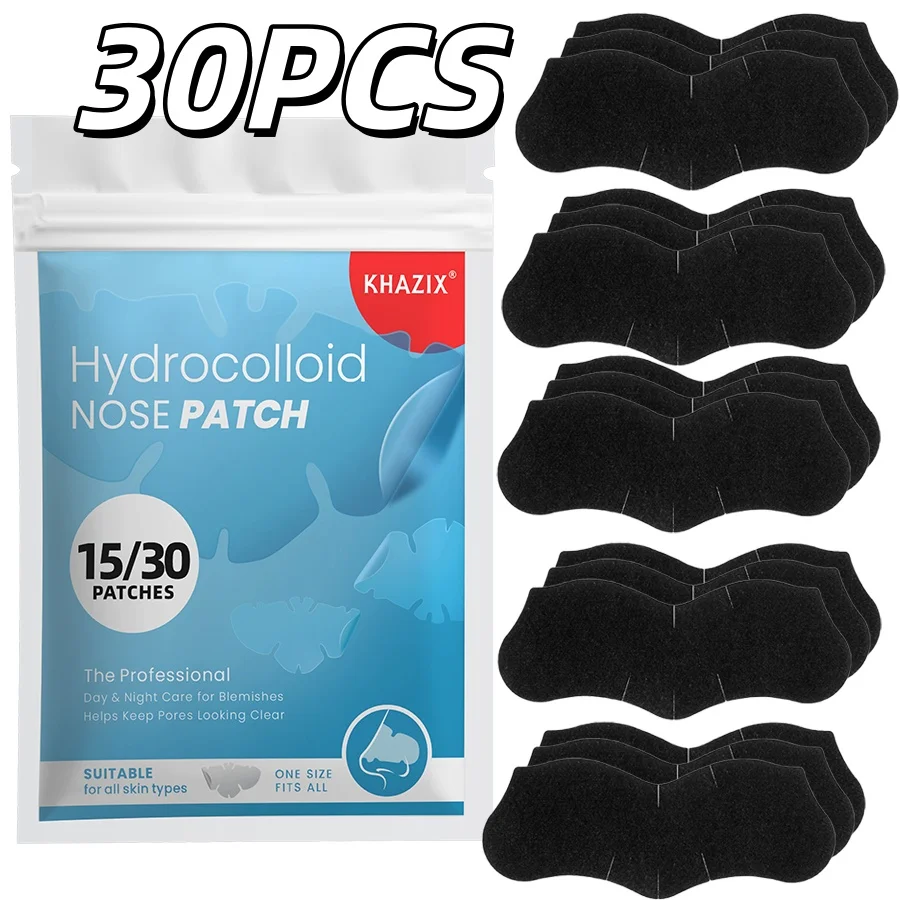 30 Stück schwarze Anti-Allergie-Nasenpflaster, sanft und sicher, tiefenreinigend, kontrollieren effektiv Öl, mit starker Haftung. Image