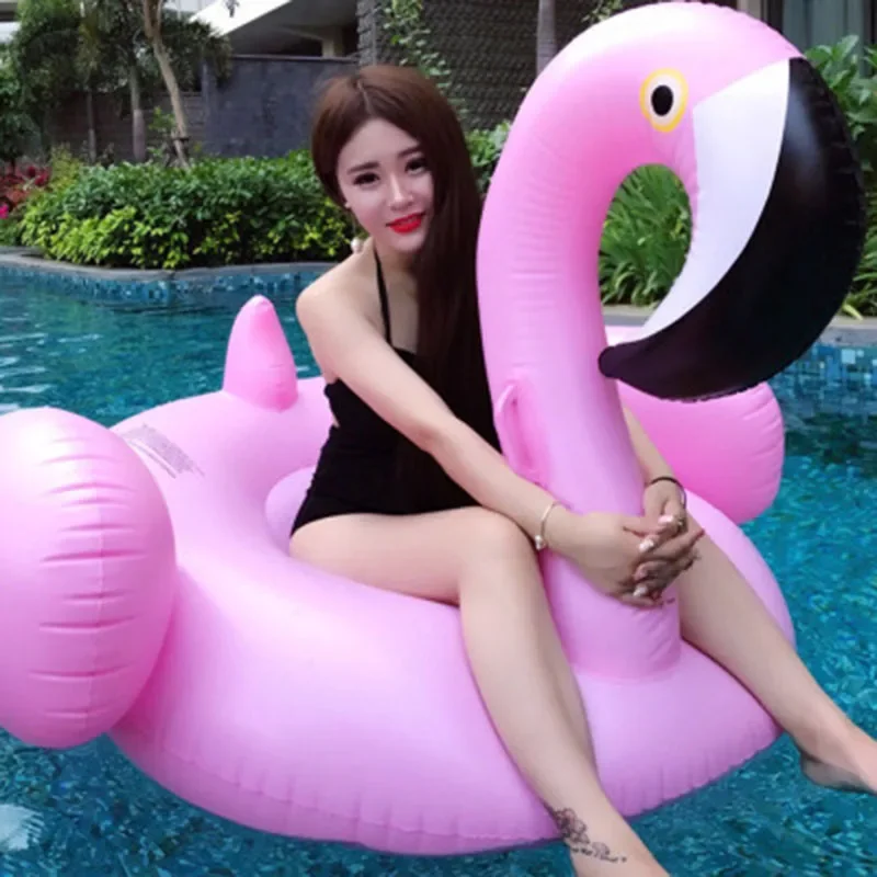 Rose Gold Aufblasbare Flamingo Pool Float Ride-on Schwimmen Float Schwimmen Ring Flamingo Boia Piscina Pool Party Spielzeug
