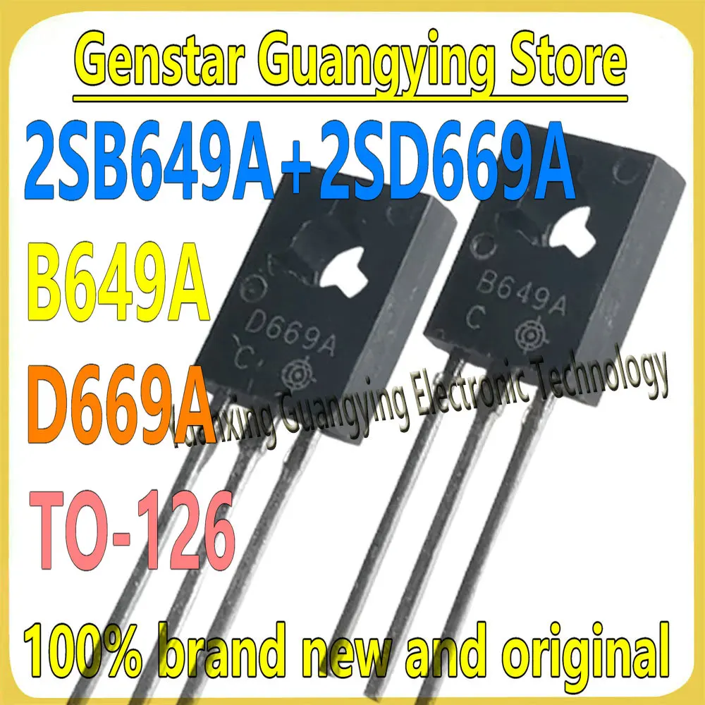(10 Paare = 20 Stück) 2SB649A 2SD669A B649A D669A B649 D669 TO-126 Audioverstärker Paarung Triode 100 % brandneues Original Image