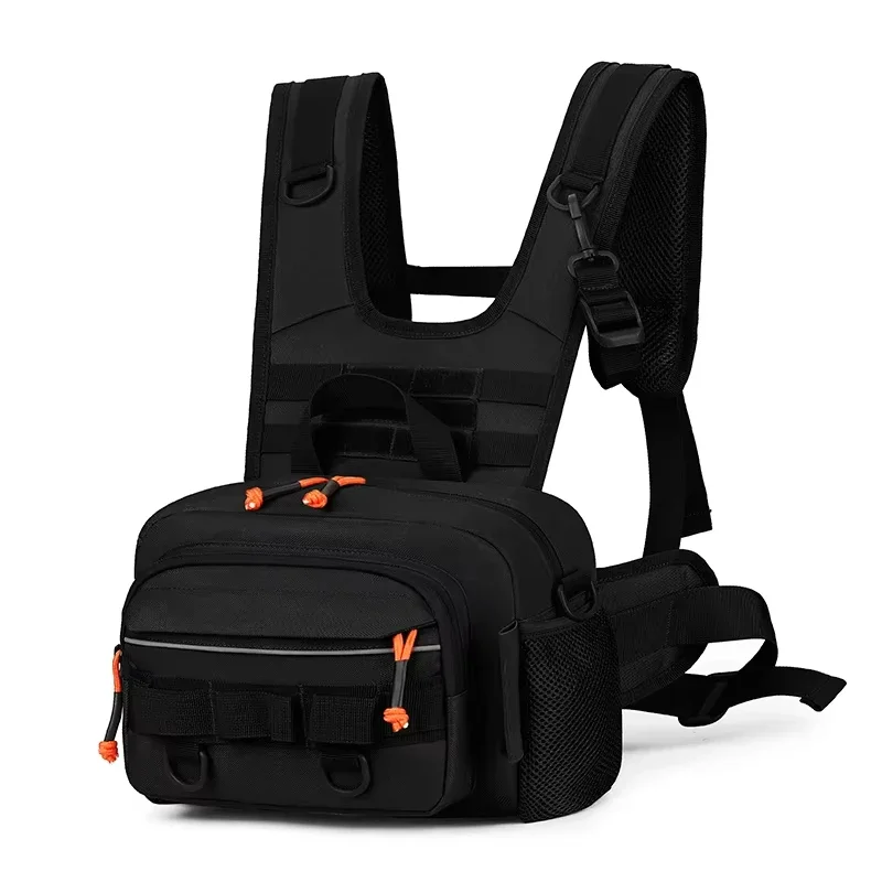 Taktische Tasche, Brusttasche, Rucksack-Weste für Camping, Schultertasche für Herren, Angeln, Radfahren, Reflektierende Lauftasche, Reise-Gürteltasche Image