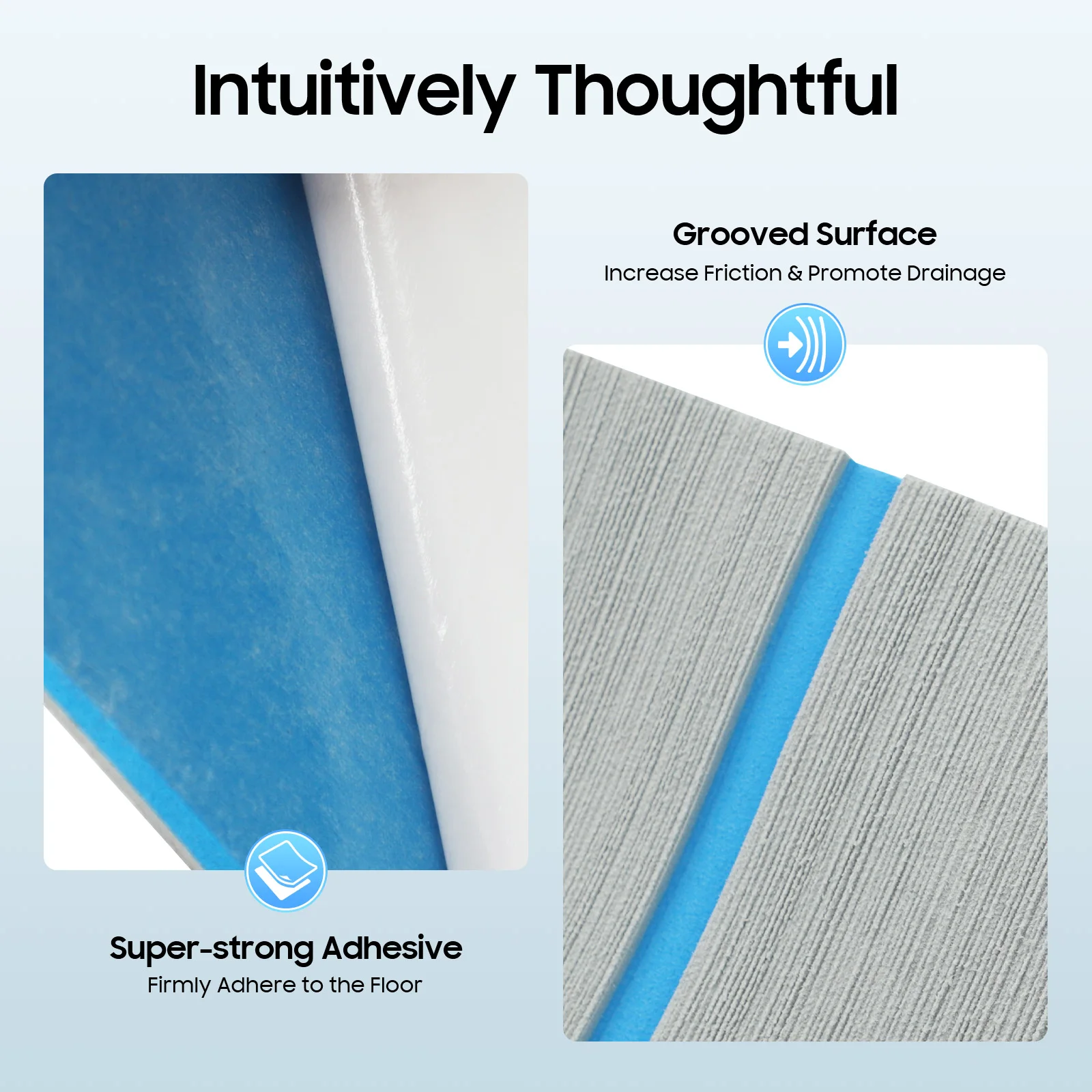 EVA-Schaumstoff-Bootsbodenbelag 240x90cm, Hellgrauer Rutschfester Selbstklebender Marine-Bodenbelag für Kajak und Wohnmobil