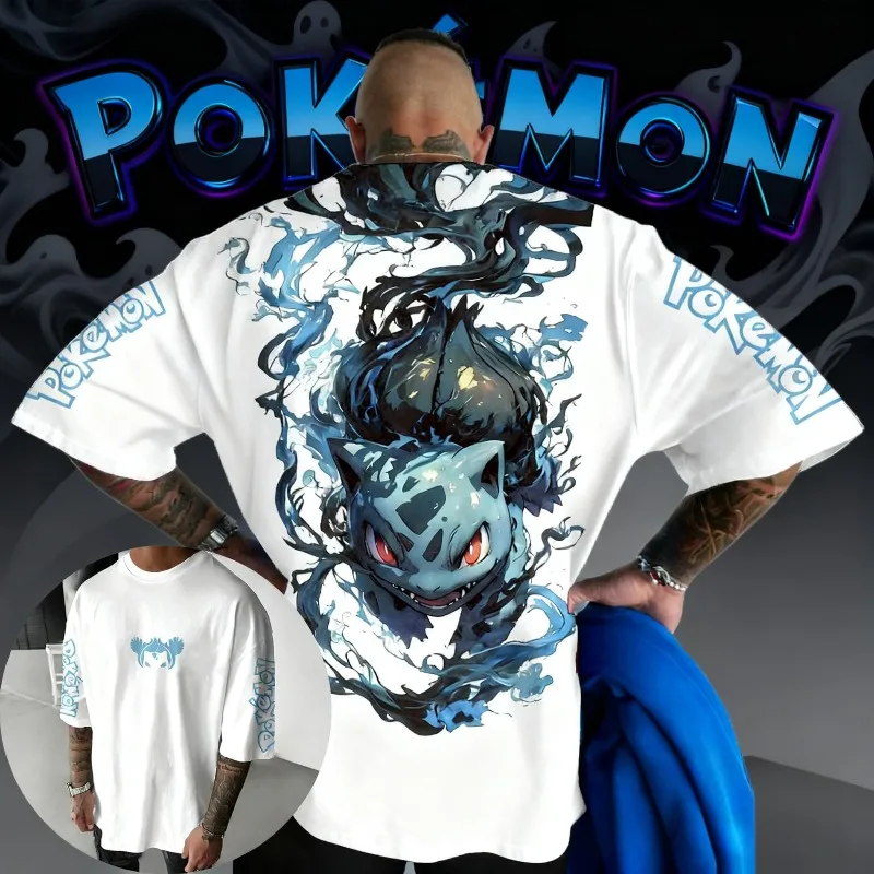 2026 Pokémon Cartoon Gengar Doppelseitig Bedrucktes Kurzarm-T-Shirt für Herren und Damen Sommer Neu Harajuku Locker Lässiges Oberteil Image