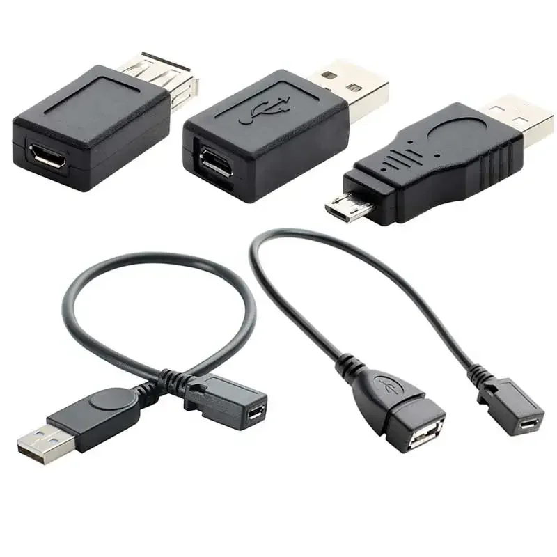 USB 2.0 Typ A Buchse auf Micro USB B Buchse Adapter Stecker Konverter USB 2.0 auf Micro USB Stecker Großhandel Image