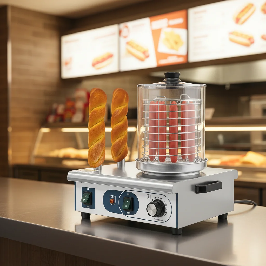 550W Gewerblicher Hot-Dog-Wärmer 6L Würstchen- und Brötchenwärmer Edelstahl Tischdampfgarer mit Einstellbarer Temperatur Image