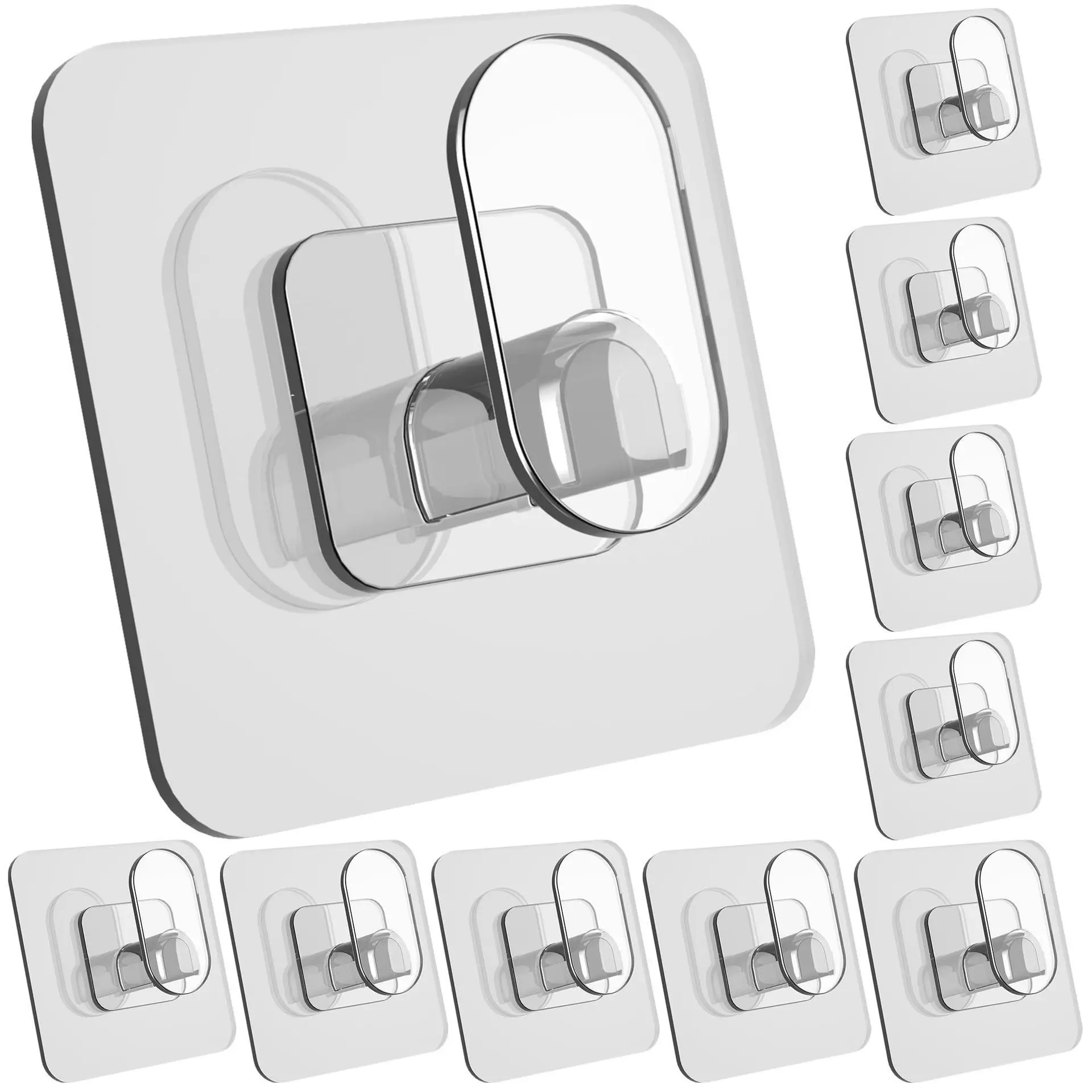 5/20 Stück Verstärkte, stark haftende Haken, Badezimmer-Handtuchhaken, Türhaken, wasserdicht und spurlos, universell einsetzbar, robust und langlebig