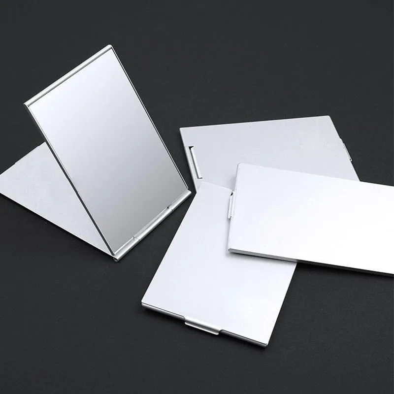 Aluminium Klapp Tragbare Spiegel Make-Up Spiegel Lash Mini Tasche Tasche Tragbare Spiegel Faltbare Kompakte Kosmetik Werkzeuge HUAZJ12
