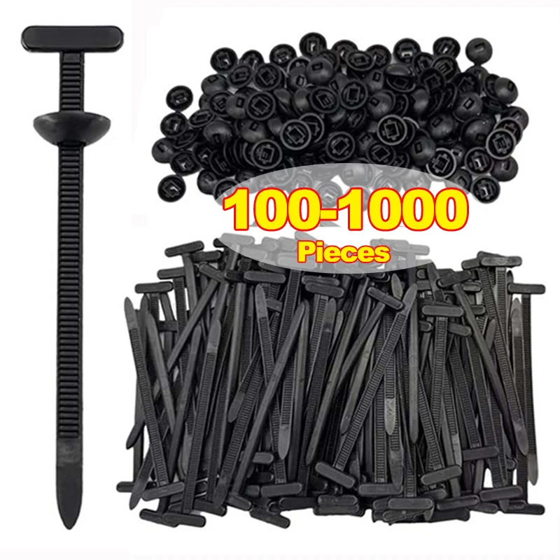 Hochbelastbare Nylon-Kabelbinder mit Durchgangsnagel für Auto-Kotflügel, Innenverkleidung und Kofferraum