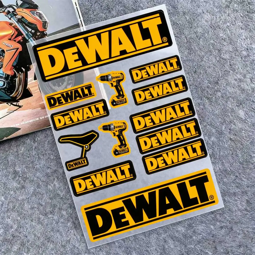 Für Dewalt reflektierende Motorradaufkleber, 3M Sicherheitswarnung bei Nacht im Dunkeln für Rollerhelme Image