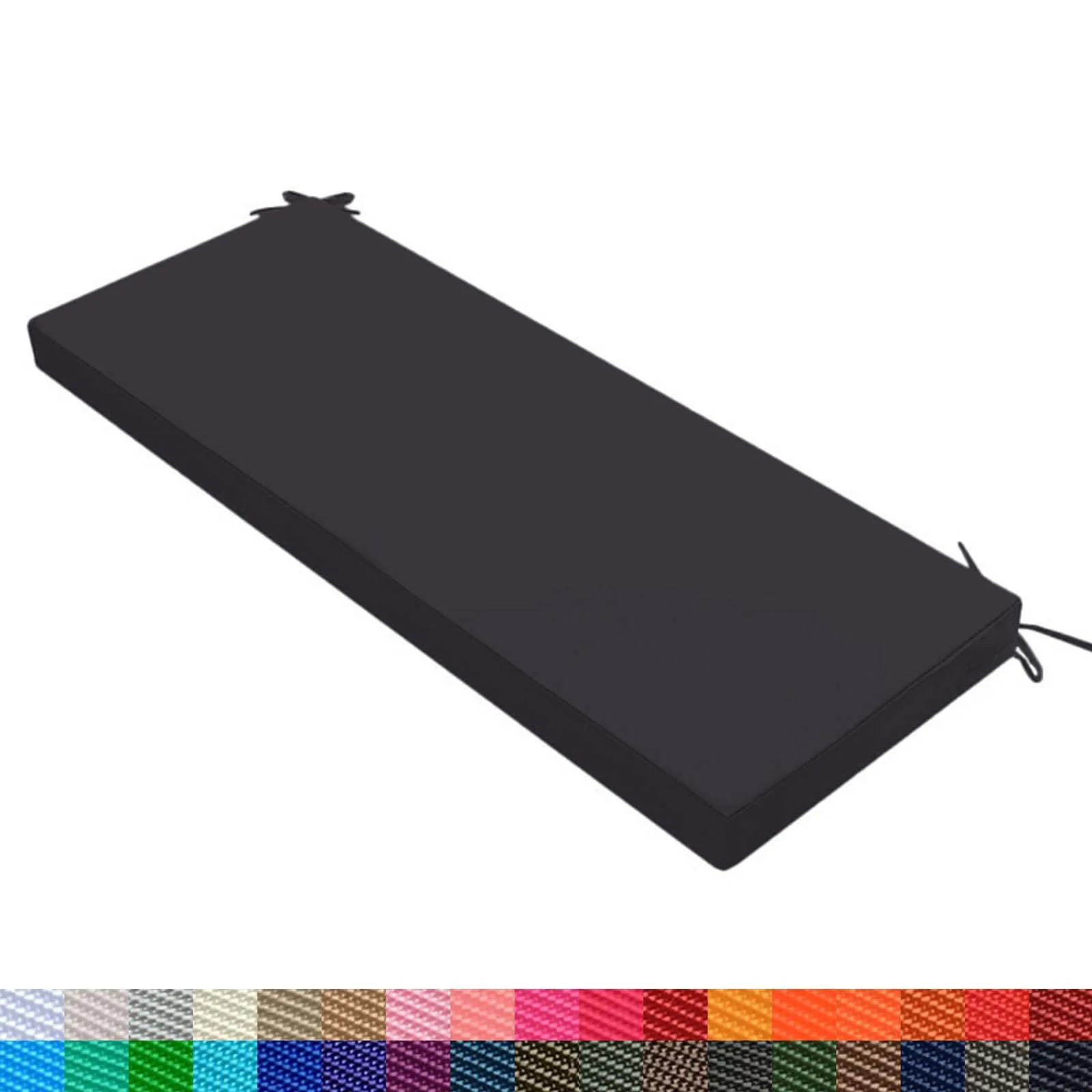 Maßgeschneidertes Terrassenmöbelkissen mit Reißverschluss, wasserdichte Sitzkissen für Bank/Stuhl mit Riemen, Sitzpolster für die Gartenterrasse Image