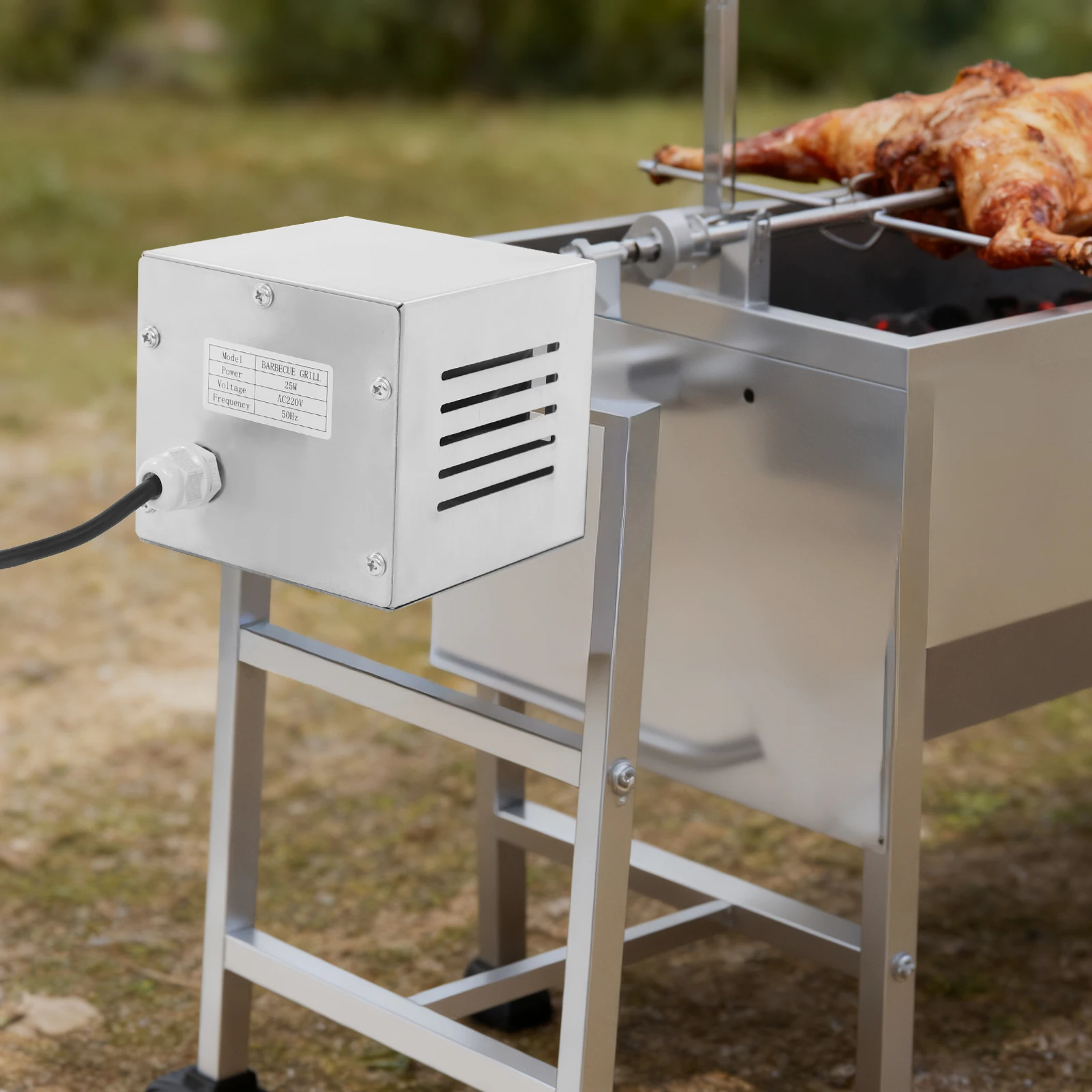 25W BBQ-Grillmotor Elektrischer Drehmotor Spießgrill Rotisserie-Motor aus Edelstahl für Zuhause und Camping Image