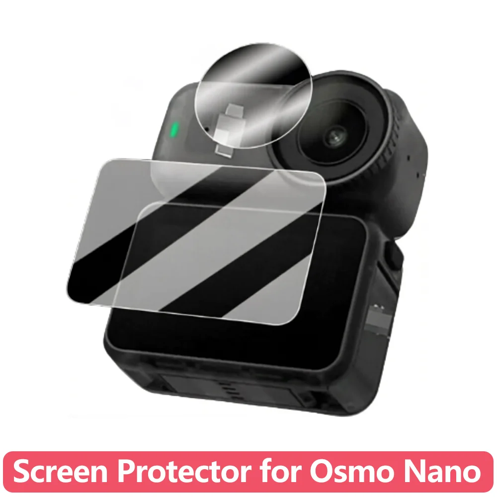 Displayschutzfolie für DJI Osmo Nano, gehärtetes Glas 9H für Hauptdisplay, weicher Linsenschutz, HD klar, schmutzabweisend Image