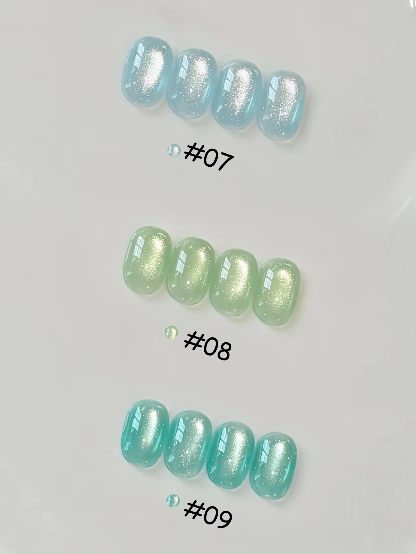 1 Stück WS Frühling Sommer Nägel Eis Transparent Grün Rosa Blau Glasperlen Katzenauge Gel Nagellack 2026 Vielseitiges Nagelzubehör Image