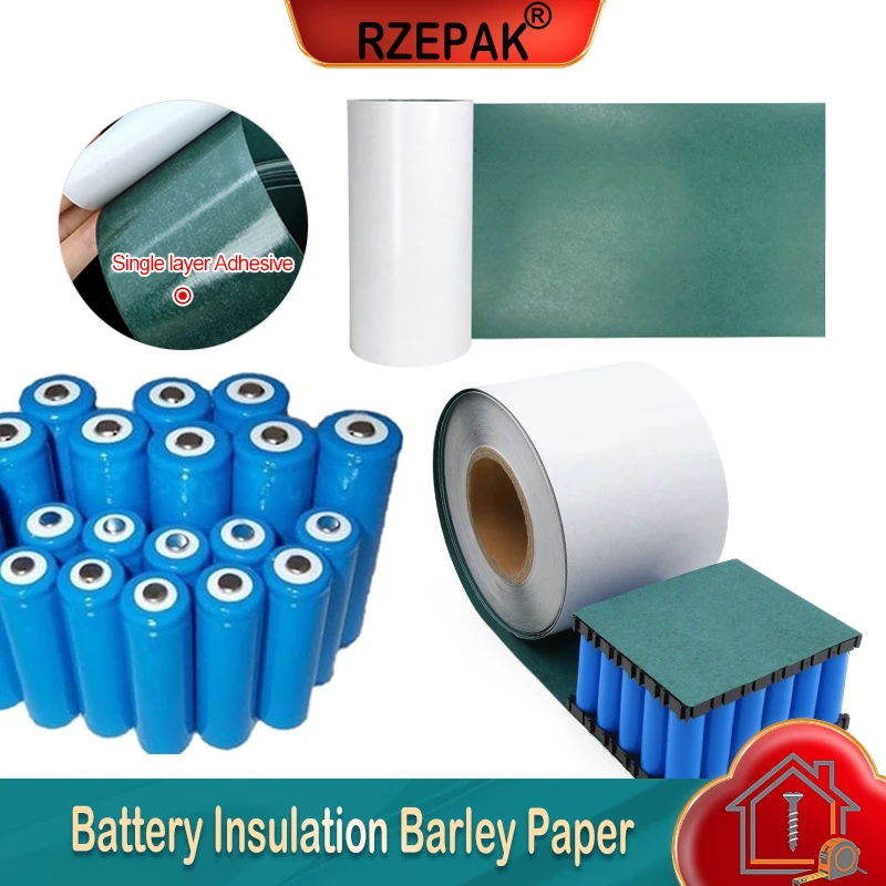 1~50m 18650 21700 Li-Ionen-Akkupack-Zellen-Isolierpads Breite 25 ~ 500mm Mit Klebstoff Gerstenpapier-Isolierdichtung Image