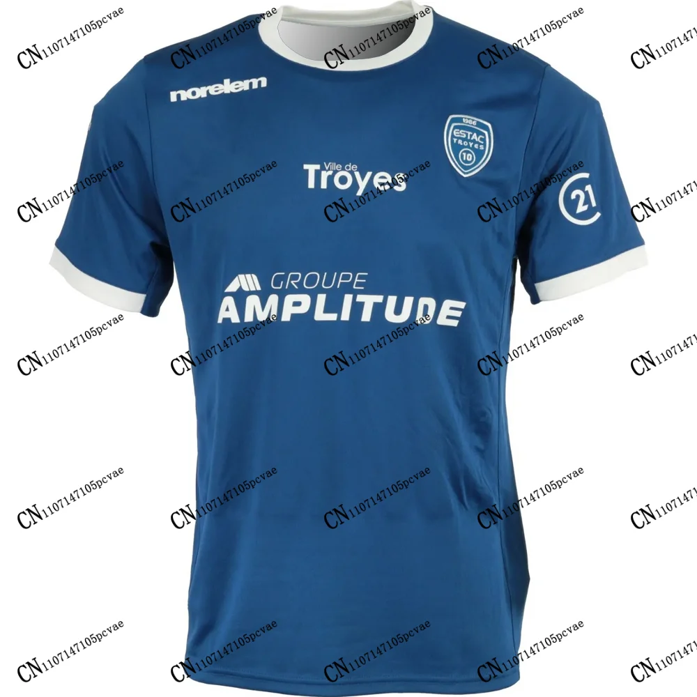 Nouveau Maillot de Football et Cyclisme ES Troyes AC 2026-27 Imprimé en 3D – Domicile et Extérieur – Pour Adultes, Enfants et Fans Unisexe