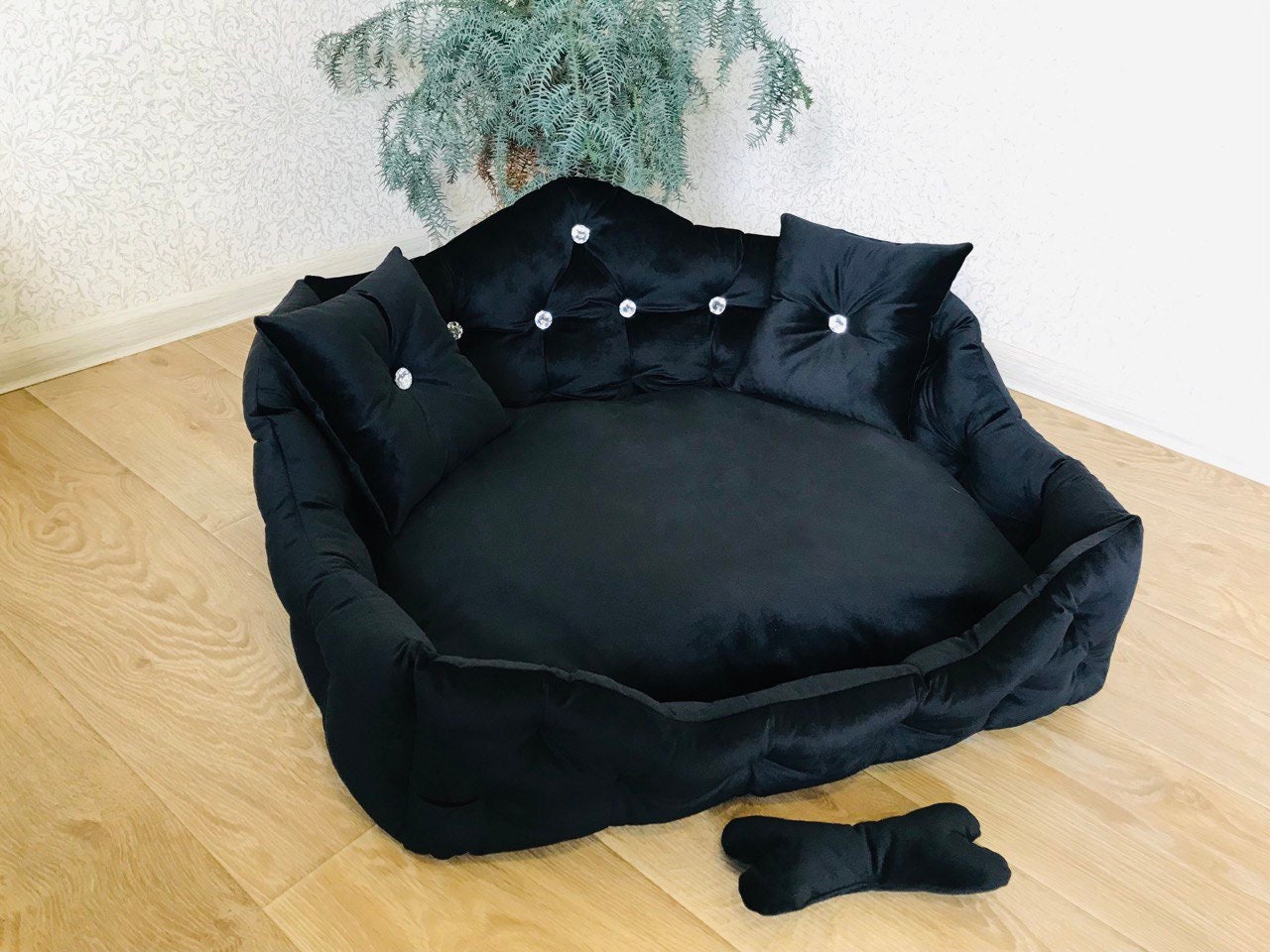 Letto per cani LETTO PER CANI NERO Letto per cani morbido Letto per gatti Divano per cani Mobili Letto per cani blu Divano per cani Letto per cani gra