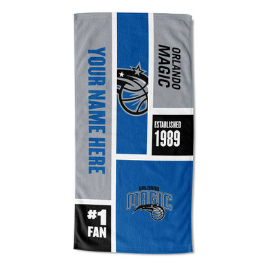 Orlando Magic Personalized Colorblock Beach Towel