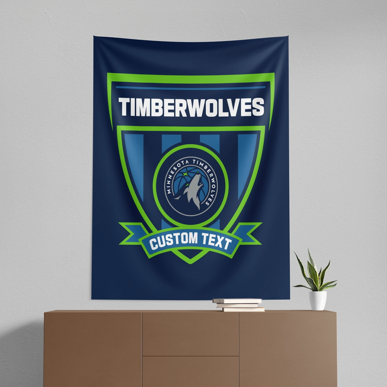 Minnesota Timberwolves 50" x 60" Allegiance Personalized Wall Hanging