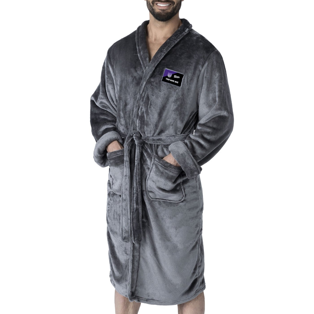 Sacramento Kings Personalized Snipe Men's Silk Touch Robe