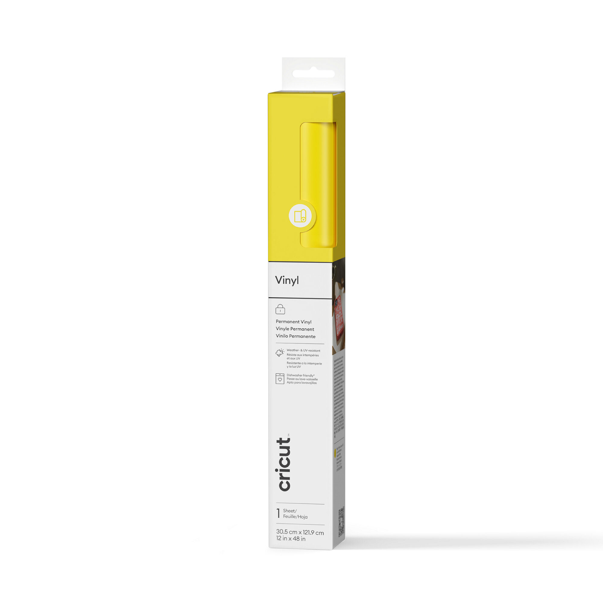 Cricut Matte Vinyl | Permanent | 4 ft | Bright Yellow