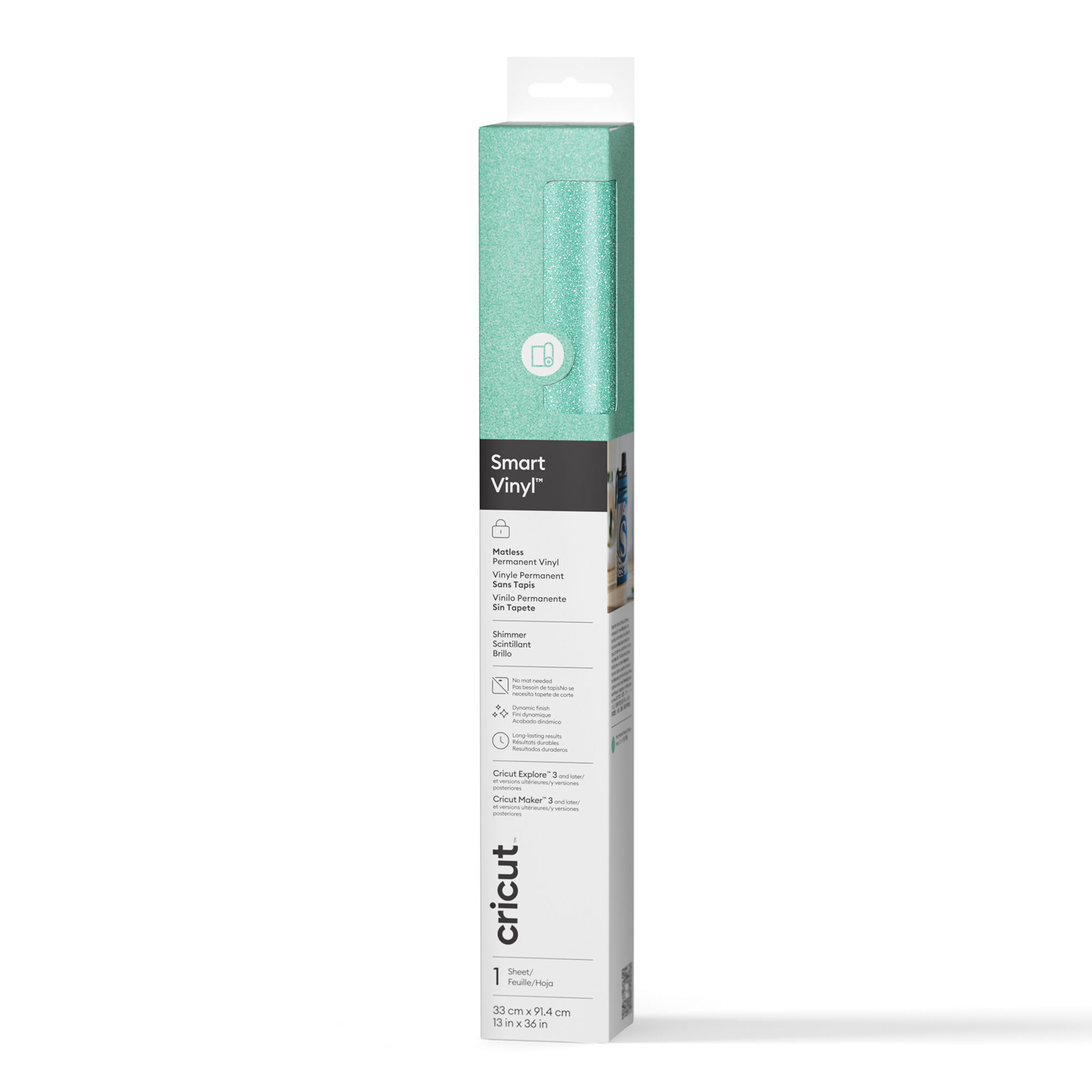 Cricut Smart Vinyl Shimmer | Permanent | 3 ft | Mint