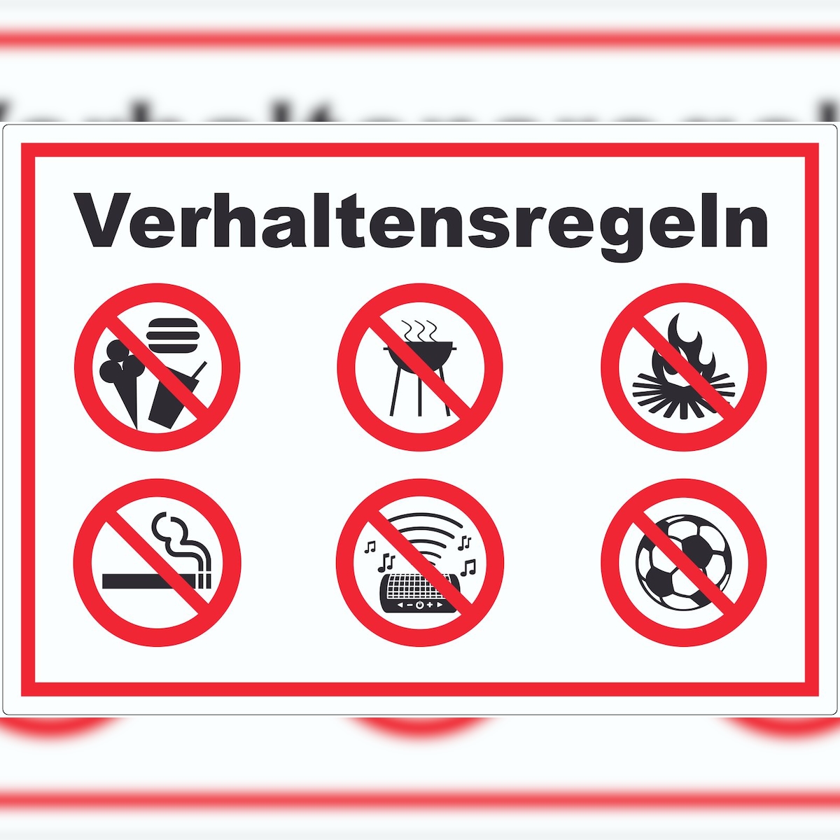 HB-Druck Aufkleber Verhaltensregeln Verbote A6 (105x148mm)