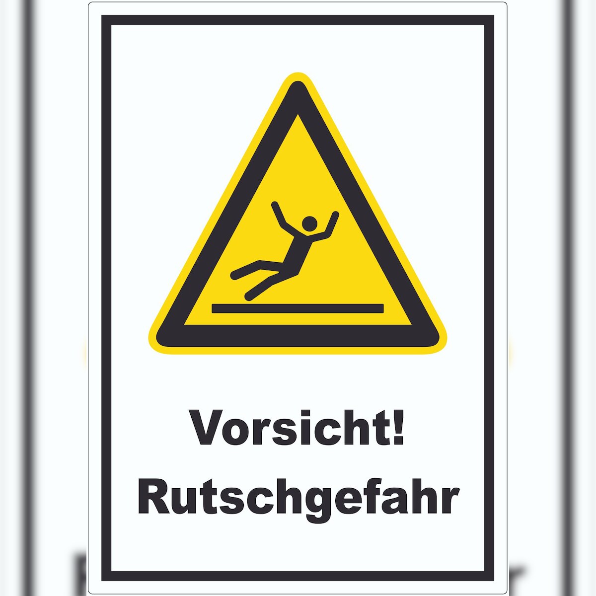HB-Druck Vorsicht Rutschgefahr Aufkleber A4 (210x297mm) Image