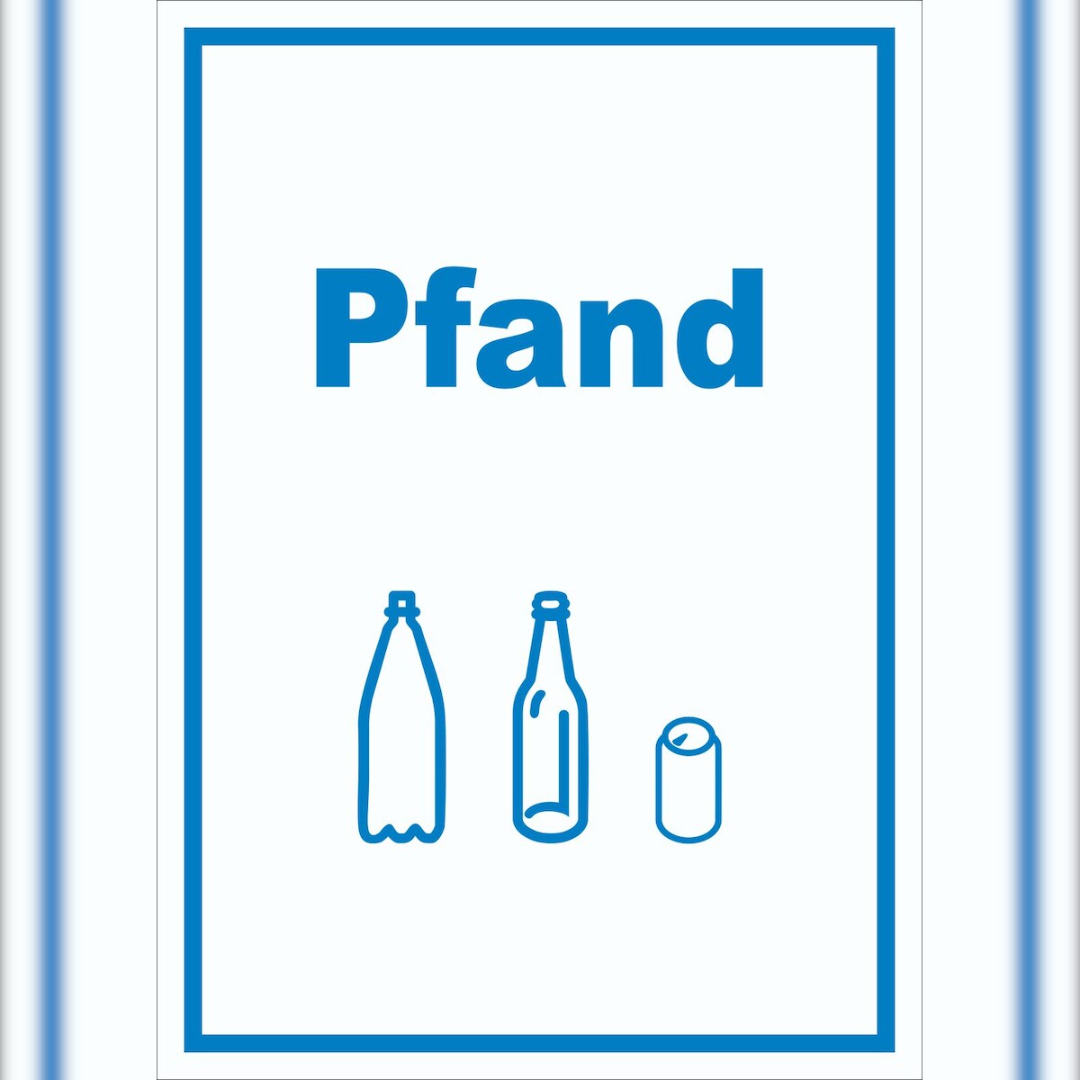 HB-Druck Pfand Mülltrennung Schild Text Symbol Flasche Dose Mehrweg Geld hochkant A0 (841x1189mm) Image