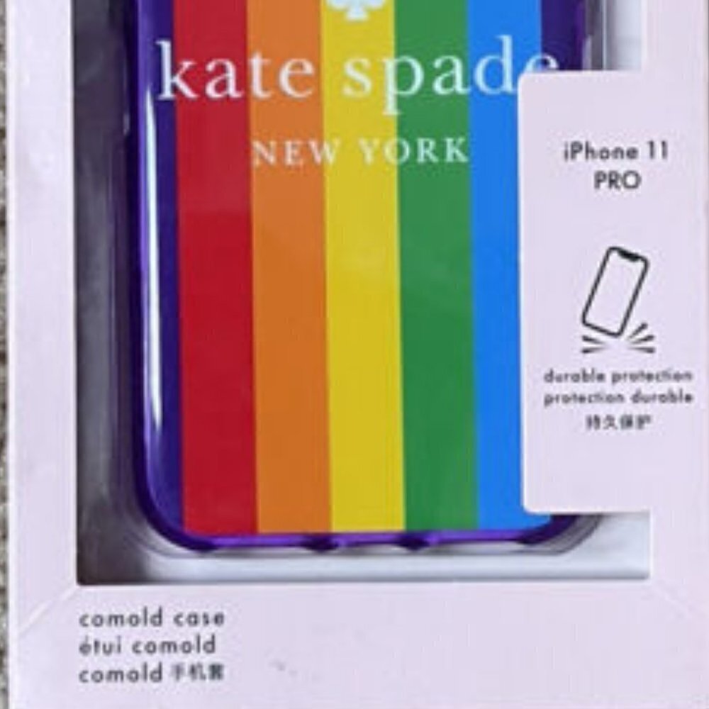 Kate Spade Cell Phones & Accessories | Kate Spade Ny Cell Phone Case Rainbow Pride Logo Iphone 11 Pro Max Nib Gift | Color: Orange/Purple | Size: Os