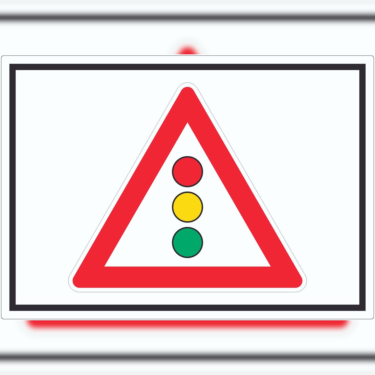 HB-Druck Aufkleber Achtung Ampel Symbol A3 (297x420mm) Image