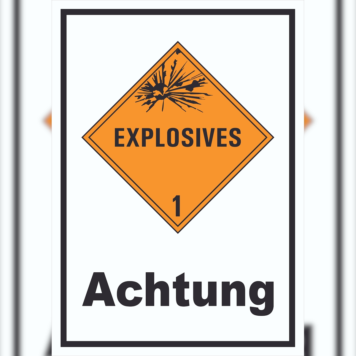 HB-Druck Schild Explosionsgefahr Achtung Explosives hochkant A3 (297x420mm) Image