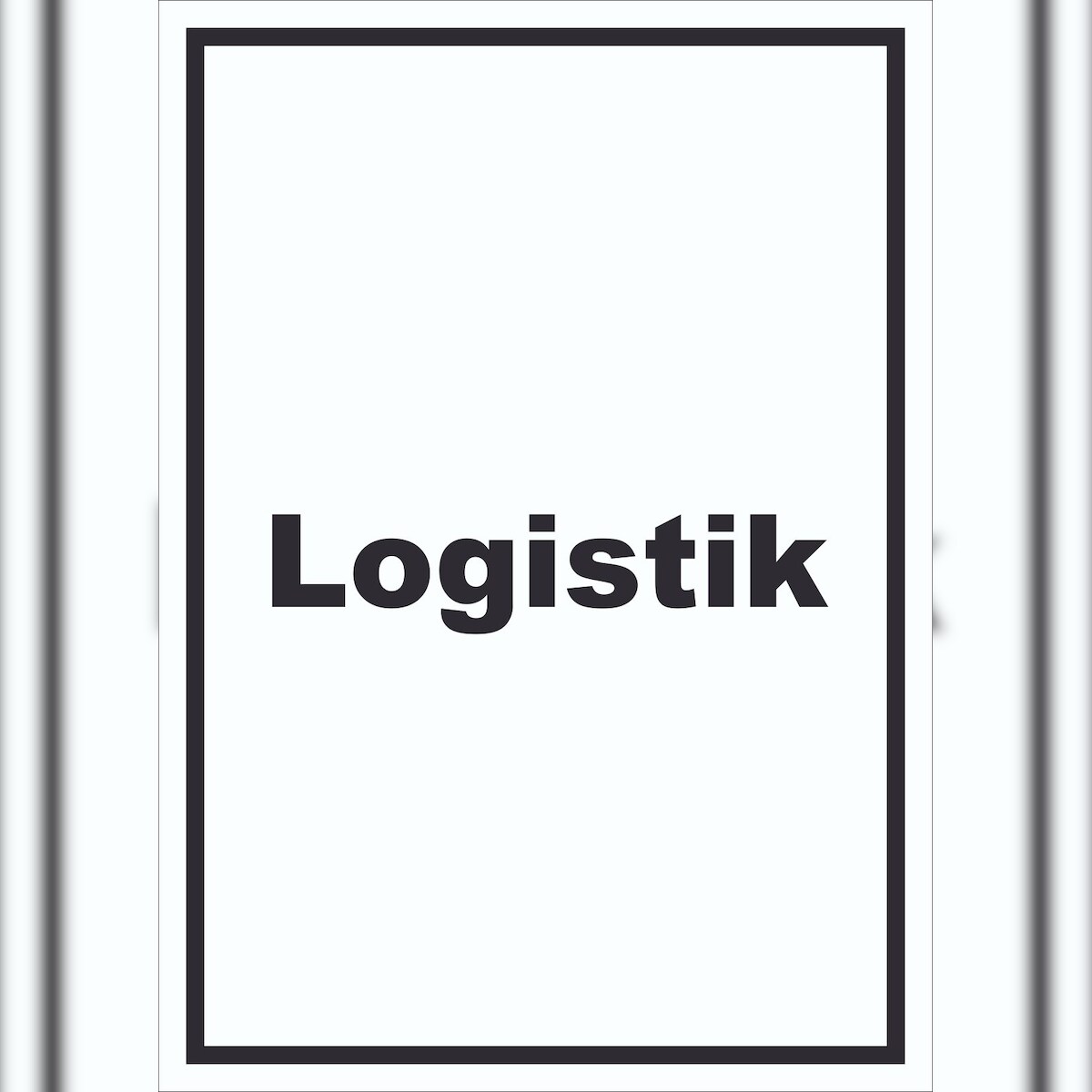 HB-Druck Logistik Schild mit Text Transport Versand hochkant A1 Rückseite selbstklebend Image