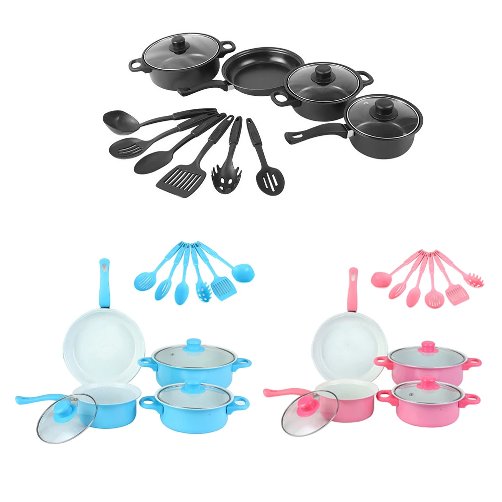 Set di pentole antiaderenti da 12 pezzi Pentola per il latte Padella in pietra Maifan con coperchio Set di pentole impilabili Set di pentole impilabili per tutti i piano cottura