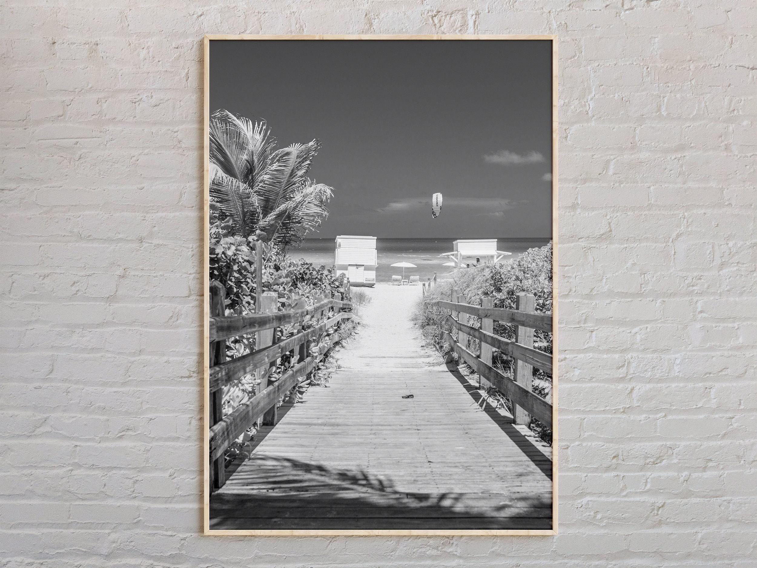 Bianco e nero, stampa della Florida, arte murale della Florida, poster della Florida, foto della Florida, stampa poster della Florida, decorazione mur