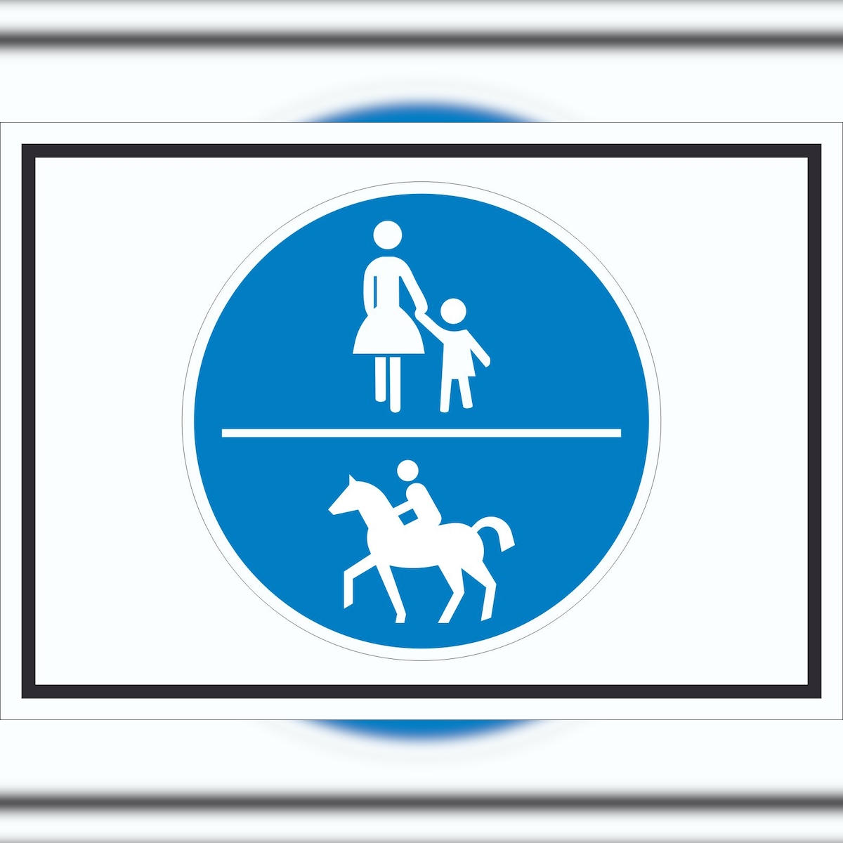 HB-Druck Schild Geh- und Reitweg Symbol A5 (148x210mm) Image