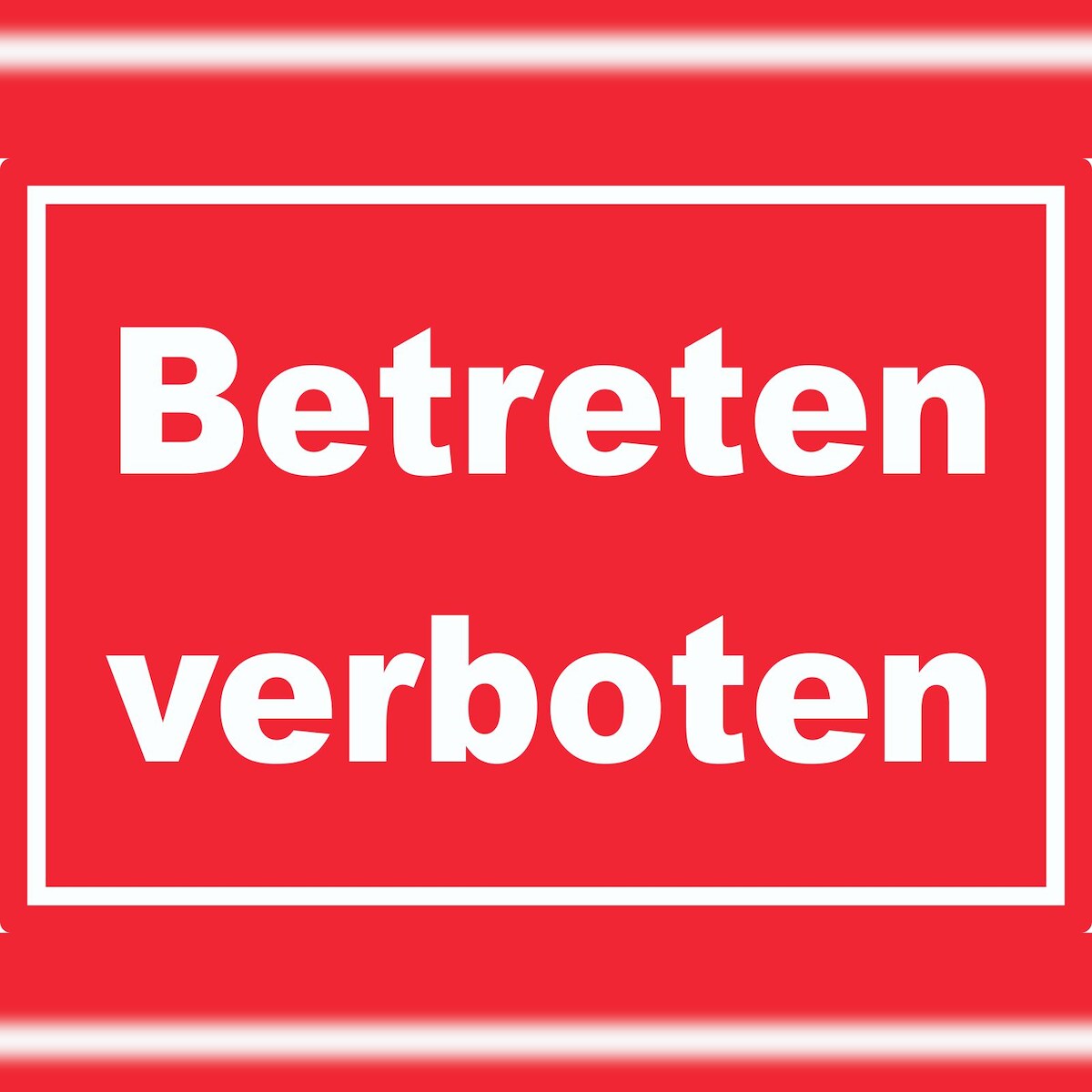HB-Druck Betreten verboten Schild weiß-rot A3 (297x420mm) Image