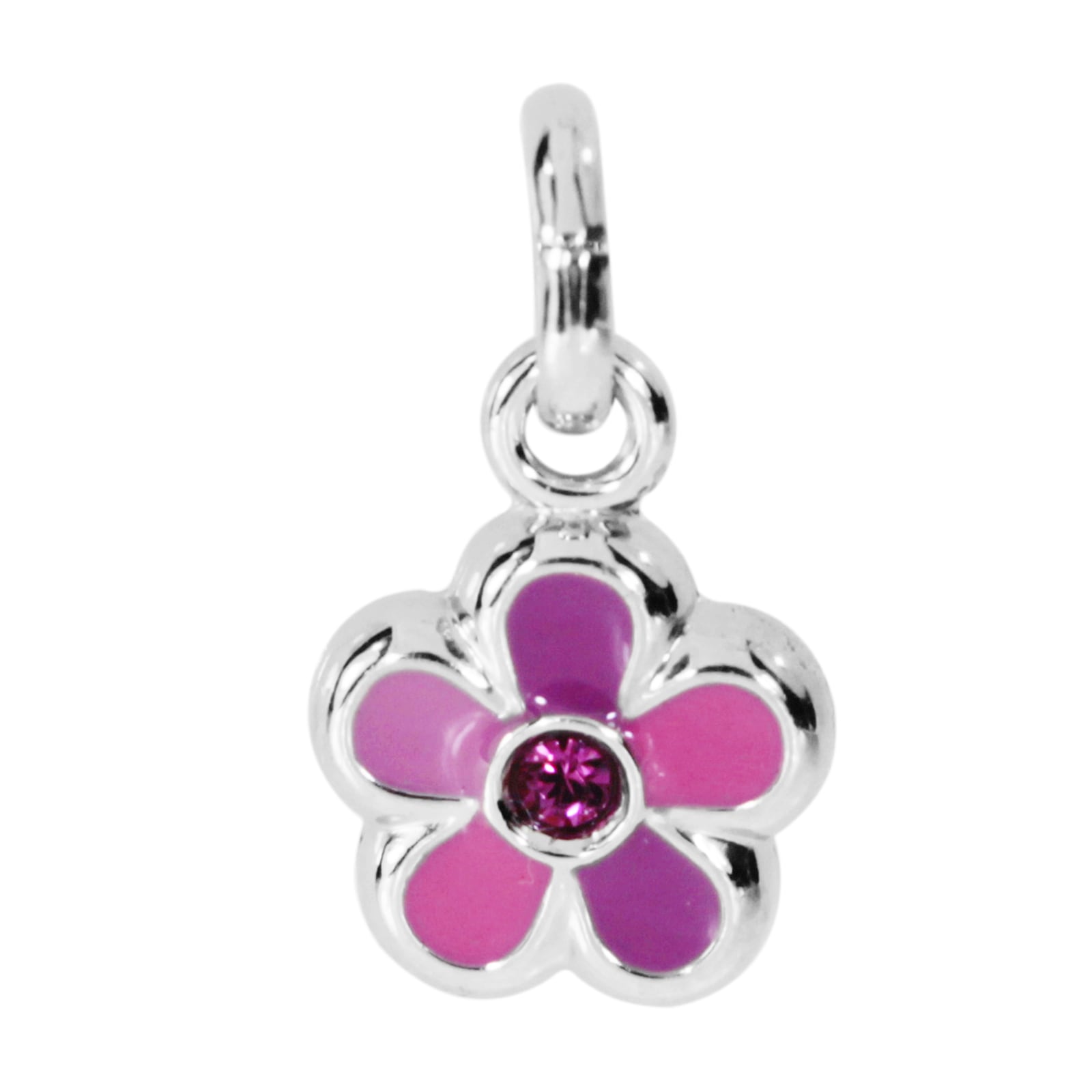 Kettenanhänger OSTSEE-SCHMUCK "Ostsee-Schmuck Anhänger Blume Anhänger Blume", lila, Schmuckanhänger, Damen, 15 x 8mm, Silber 925 (Sterlingsilber), 0,3 g, Kettenanhänger Image