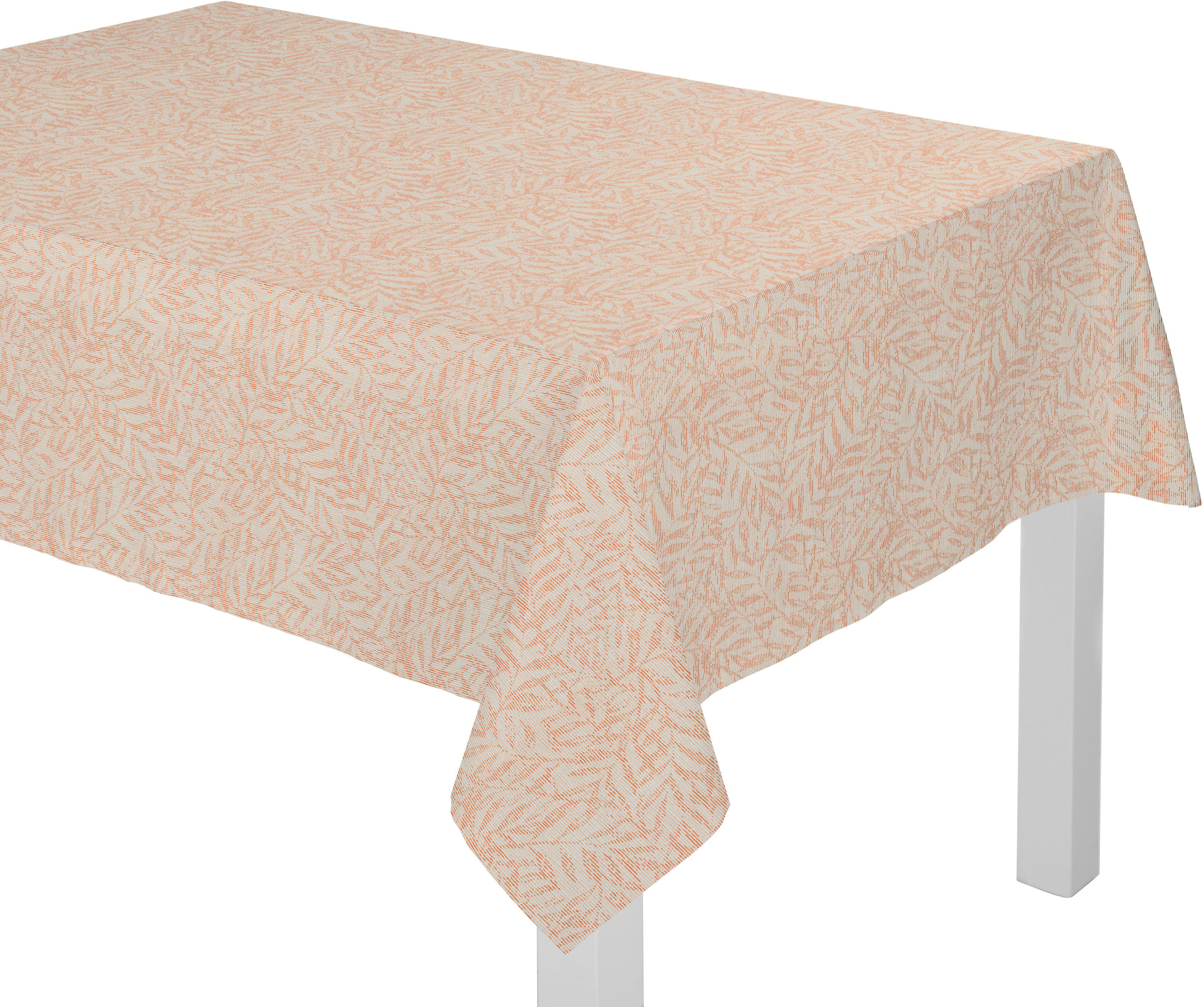 Tischdecke WIRTH "Gospic" Gr. 4, orange (terra), B:190cm L:130cm, Baumwolle, Polyester, Tischdecken, Tischdecke