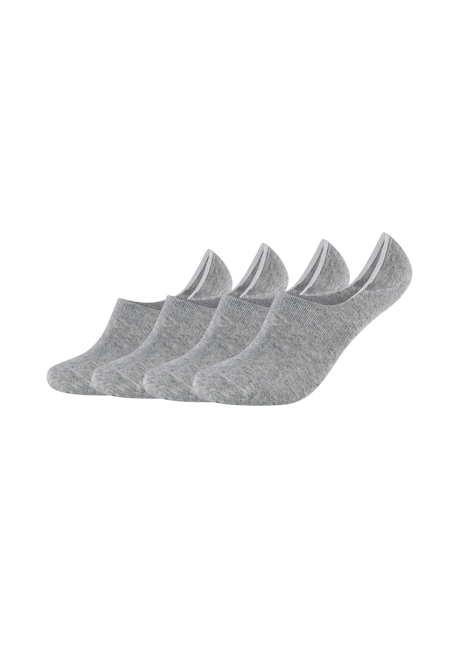 Füßlinge CAMANO "4er Pack", Herren, Gr. 43-46, grau, 74% Baumwolle, 24% Polyamid, 2% Elasthan, uni, Socken Image