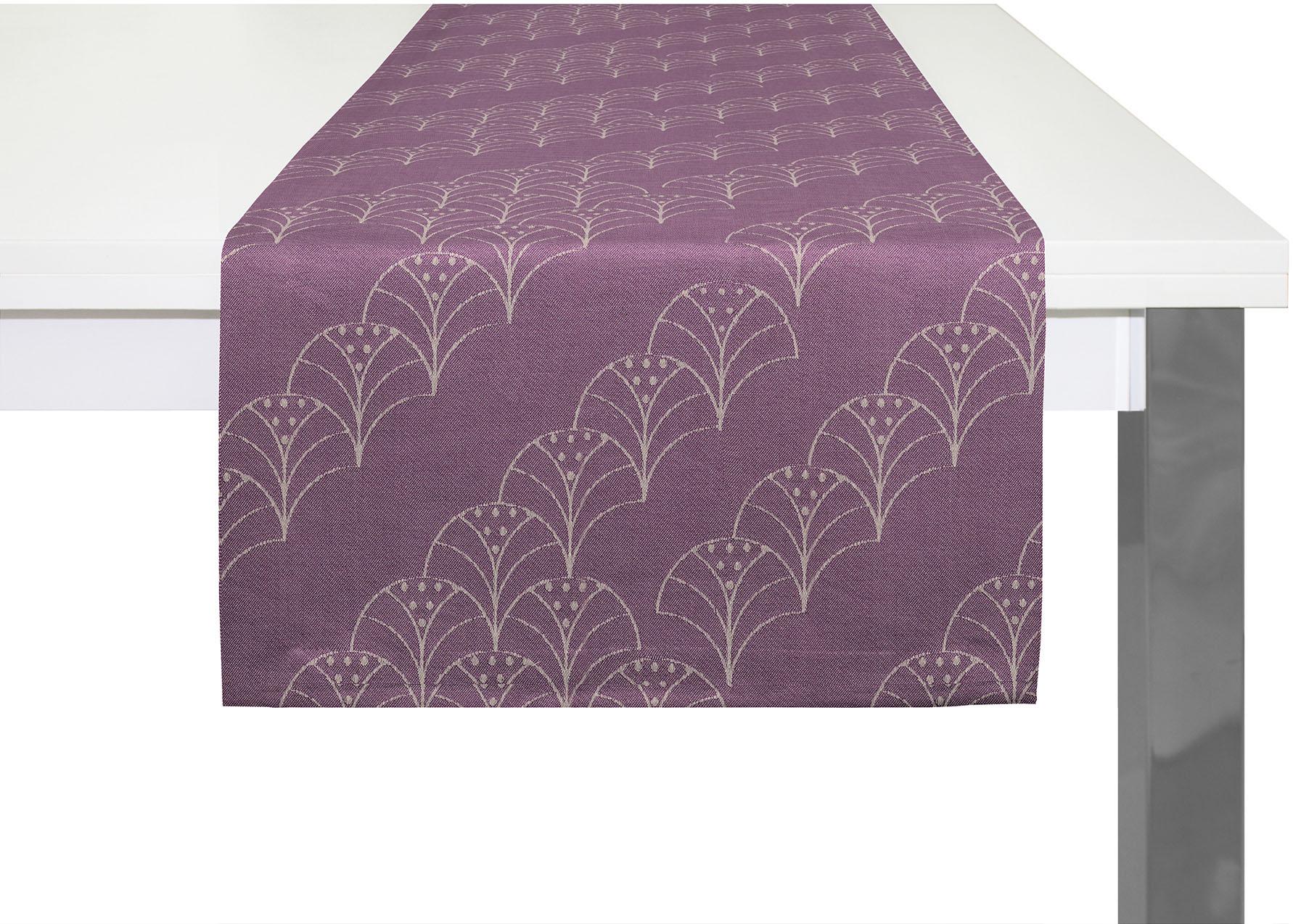 Tischläufer ADAM "Argentinian Criolla" Gr. 1, lila (aubergine), B:50cm L:150cm, Bio-Baumwolle, Tischdecken Image